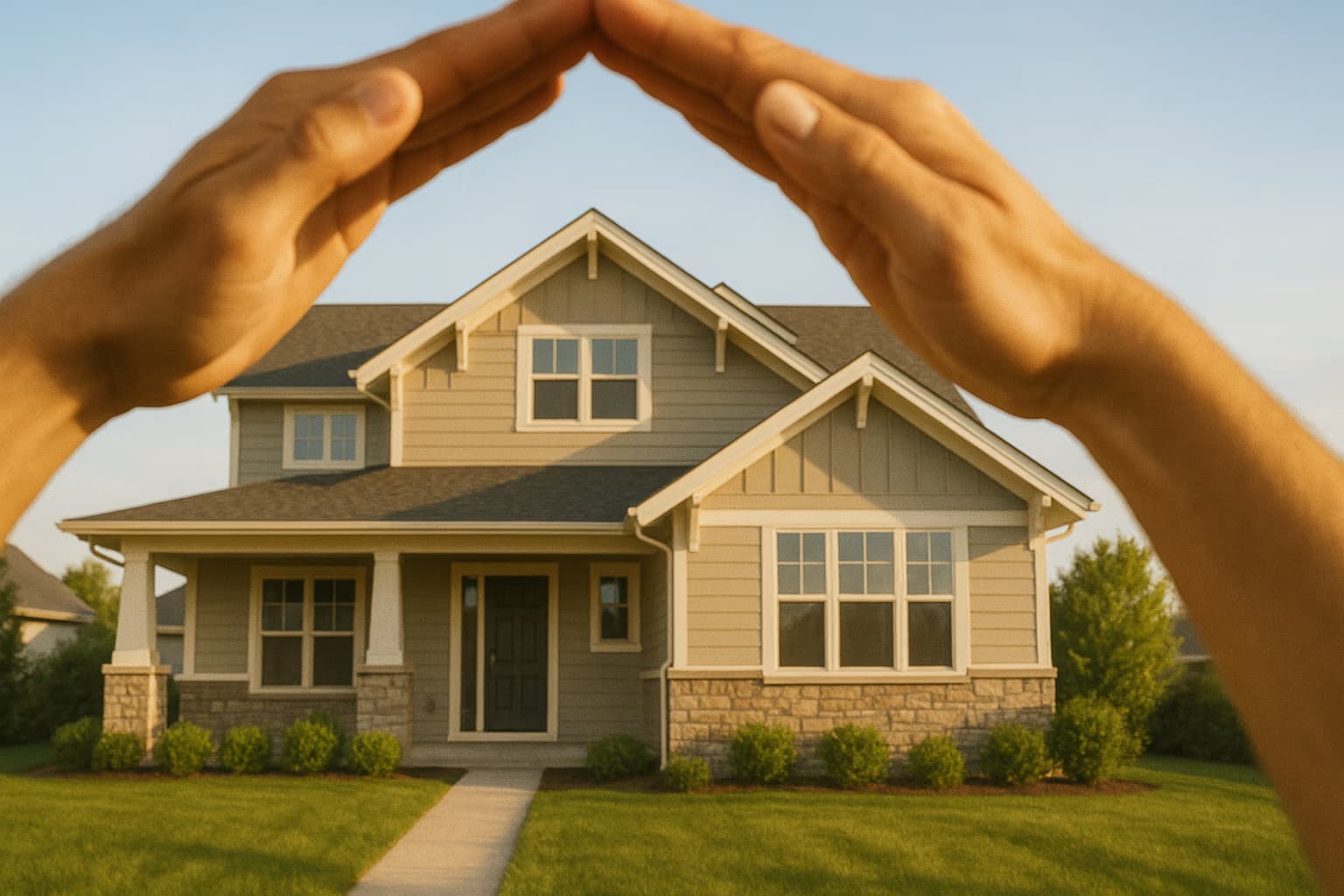 Hands covering a house mimicking protection to preview what is mortgage protection insurance? A complete guide